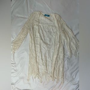 Francesca’s Cream Lace Cardigan